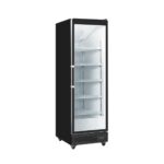 Vitrine réfrigérée murale positive 1 porte noire 500L libre-service professionnelle