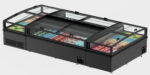 Congélateur îlot vitré 1500 mm 360L vitrine surgelés libre-service professionnel bahut congélation