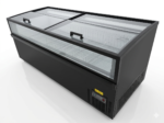 Congélateur îlot vitré 1500 mm 360L vitrine surgelés libre-service professionnel bahut congélation