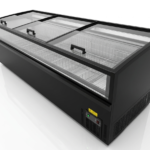 Congélateur îlot vitré 2500 mm 685L vitrine surgelés libre-service professionnel bahut congélation