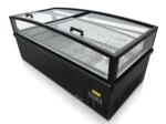 Congélateur îlot vitré 1900 mm 490L vitrine surgelés libre-service professionnel bahut congélation