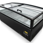 Congélateur îlot vitré 1900 mm 490L vitrine surgelés libre-service professionnel bahut congélation